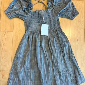 NWT Hill House The Scarlett Mini Nap Dress in Plaid